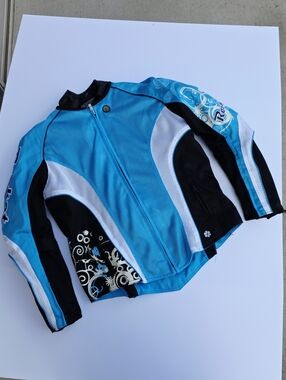 Joe Rocket Women Blue Mesh Jacket with Graphic Accents